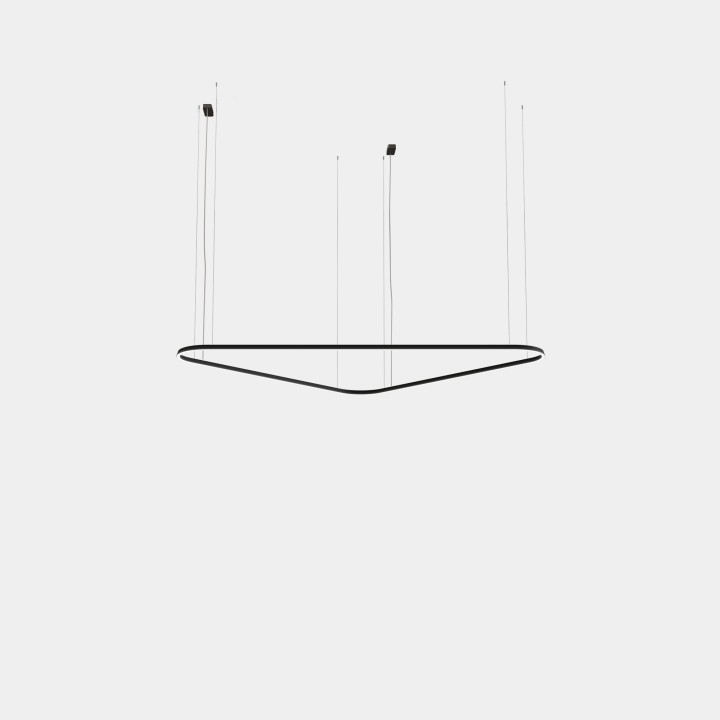 Lámpara Colgante Geometric Triangular Surface 2500mm LED 168 Blanco cálido - 2700K DALI-2 Blanco 9981lm Leds C4 New