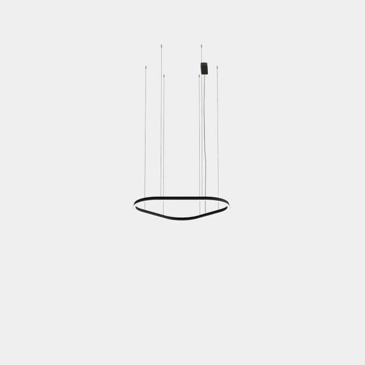 Lámpara Colgante Geometric Triangular Surface 1000mm LED 64 Blanco cálido - 2700K ON-OFF Negro 3762lm Leds C4 New