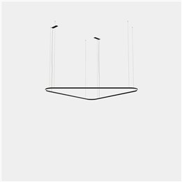 Lámpara Colgante Geometric Triangular Recessed 2500mm LED 168 Blanco cálido - 2700K 0-10V Blanco 9981lm Leds C4 New