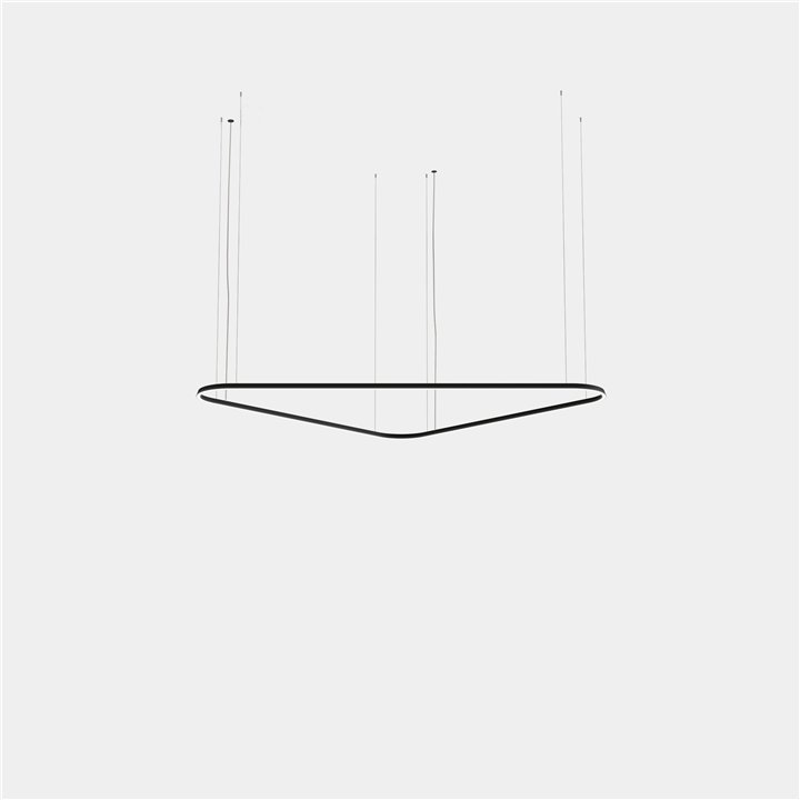 Lámpara Colgante Geometric Triangular Mini 2500mm LED 168 Blanco cálido - 2400K 0-10V Oro 9005lm Leds C4 New