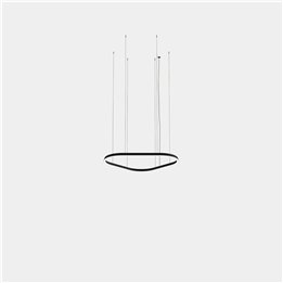 Lámpara Colgante Geometric Triangular Mini 1000mm LED 64 Blanco cálido - 2700K ON-OFF Negro 3762lm Leds C4 New