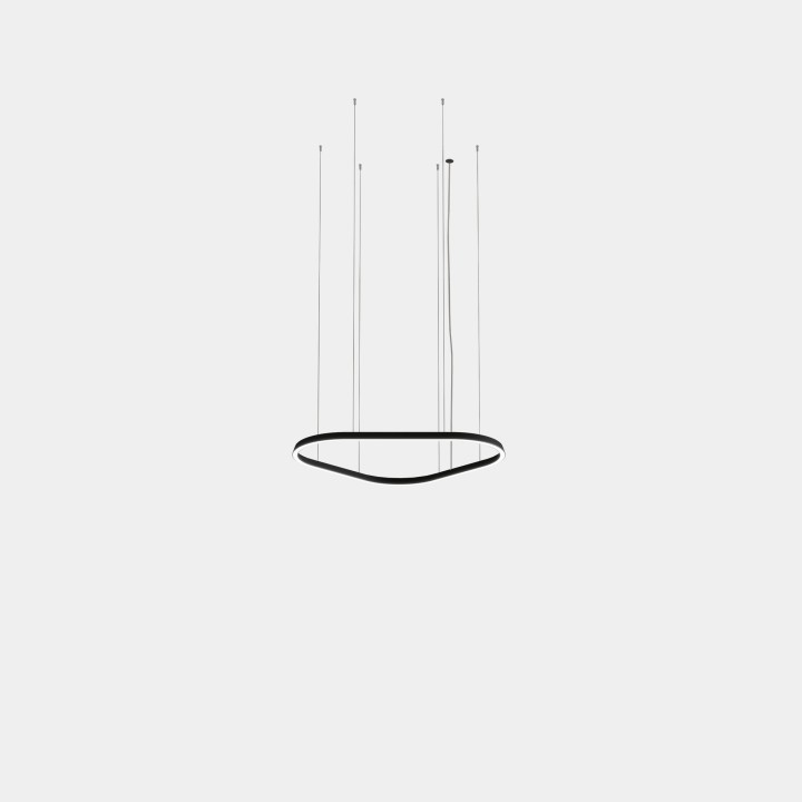 Lámpara Colgante Geometric Triangular Mini 1000mm LED 64 Blanco cálido - 3000K DALI-2 Oro 4089lm Leds C4 New