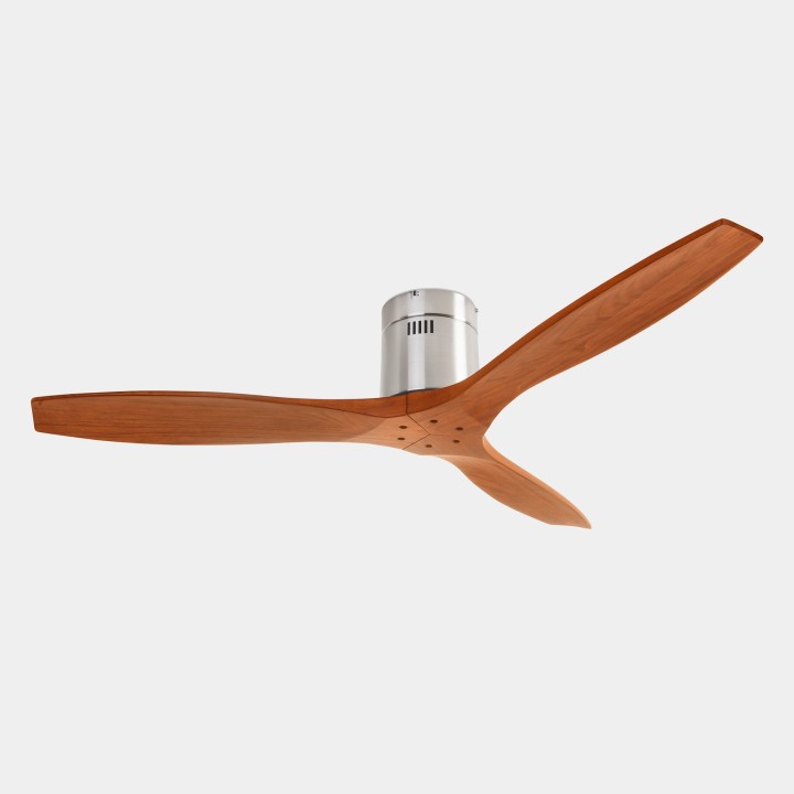 Ventilador de Techo IP20 STEM ON-OFF Níquel satinado Madera Oscura Forlight 30-8645-81-92