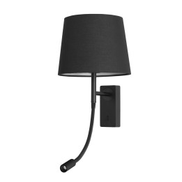 Aplique IP20 JANET LED E27 18.4 Blanco cálido - 3000K ON-OFF Negro 184 Forlight DE-0115-NEG