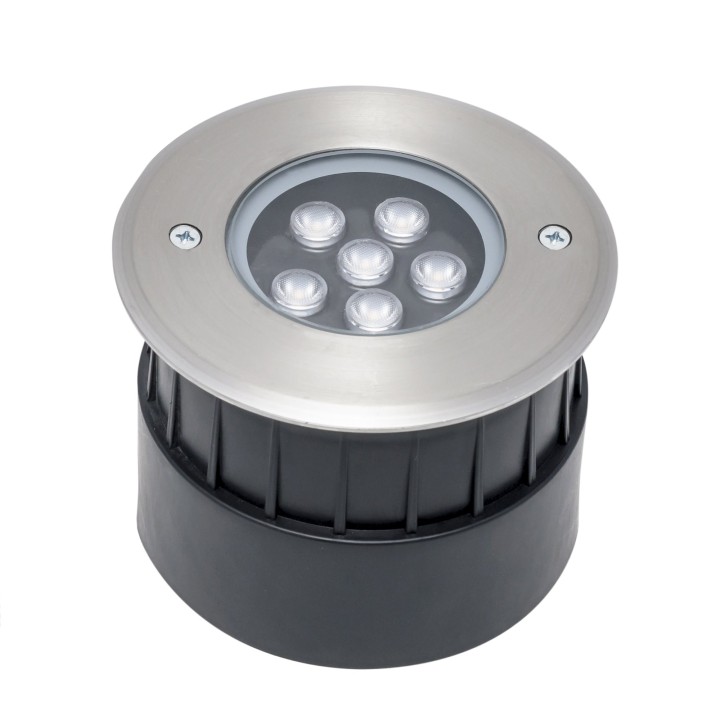 Lámpara Empotrable de suelo IP65-IP67 Incasso LED 6,2W 3000K 500lm ON-OFF Acero inoxidable Forlight PX-0520-INO