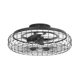 Ventilador de Techo IP44 Merak LED 30.2 TW 2700-6000K Negro Negro Forlight VE-0028-NEG