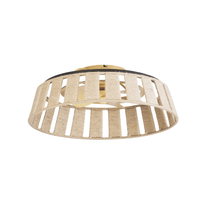 Ventilador de Techo IP44 MIM LED 30.2 TW 2700-6000K imitación madera Negro Forlight VE-0033-MAD