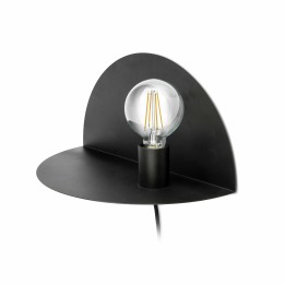 Faro NIT Lámpara aplique derecho negro