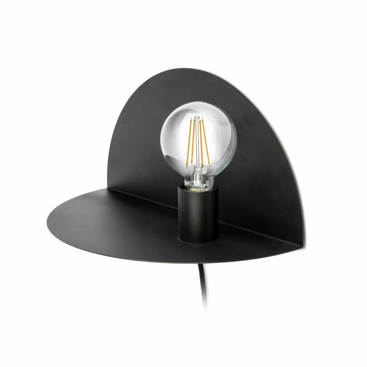 Faro NIT Lámpara aplique derecho negro