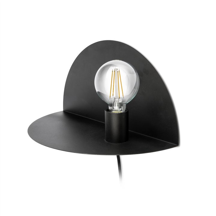 Faro NIT Lámpara aplique derecho negro