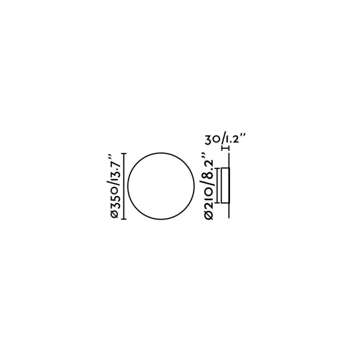Faro BOARD 350 Lámpara aplique negro 8W