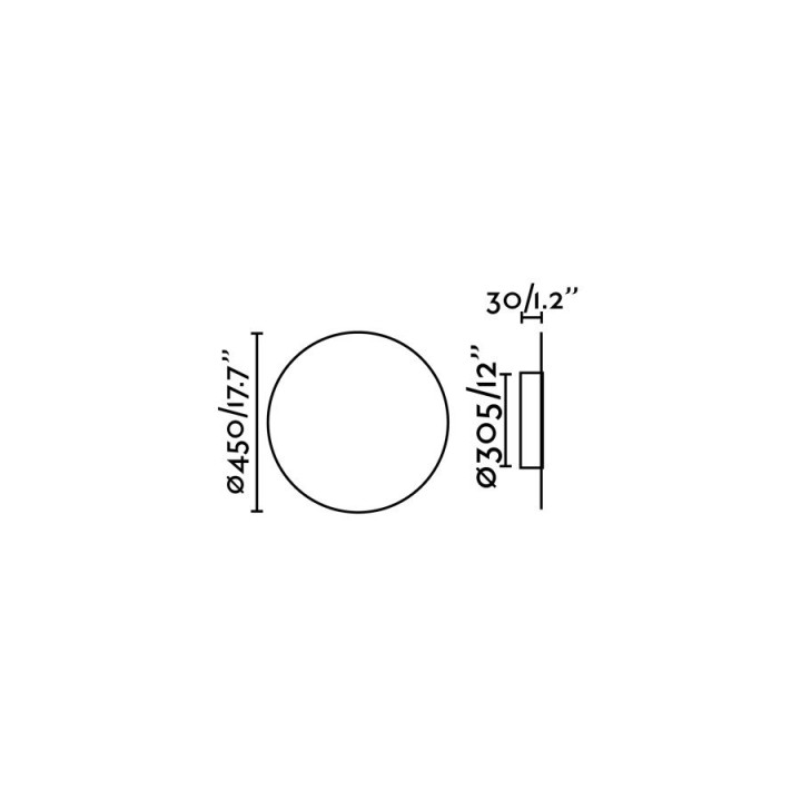 Faro BOARD 450 Lámpara aplique negro 12W