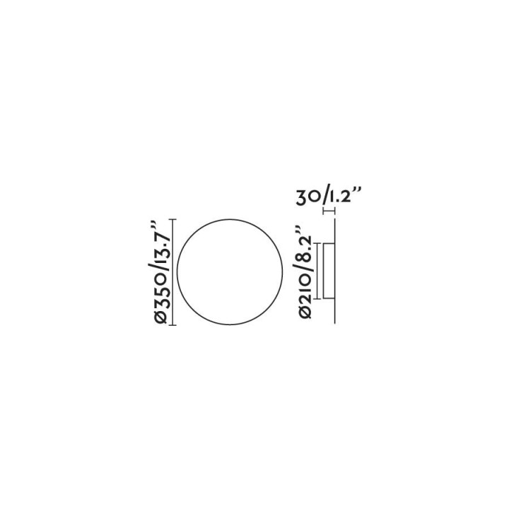 Faro TOU 350 Lámpara aplique gris