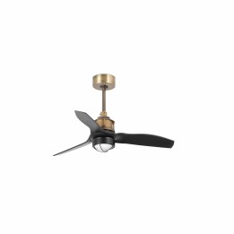 Faro JUST FAN XS LED Ventilador oro viejo/negro 81cm SMART