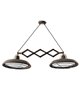 Lámpara Colgante Extensible doble LED Faro PLEC Marrón envejecido