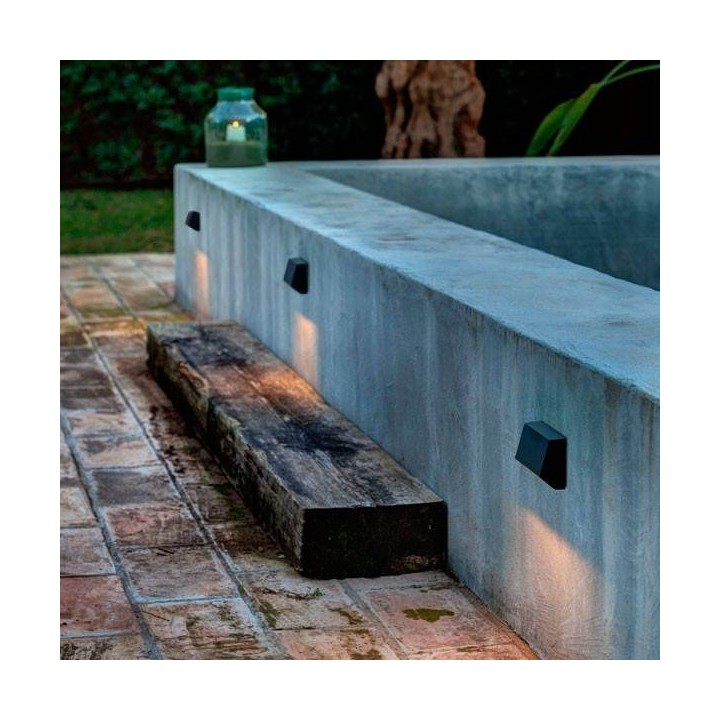 Aplique de Exterior LED Faro MUST -1 gris oscuro