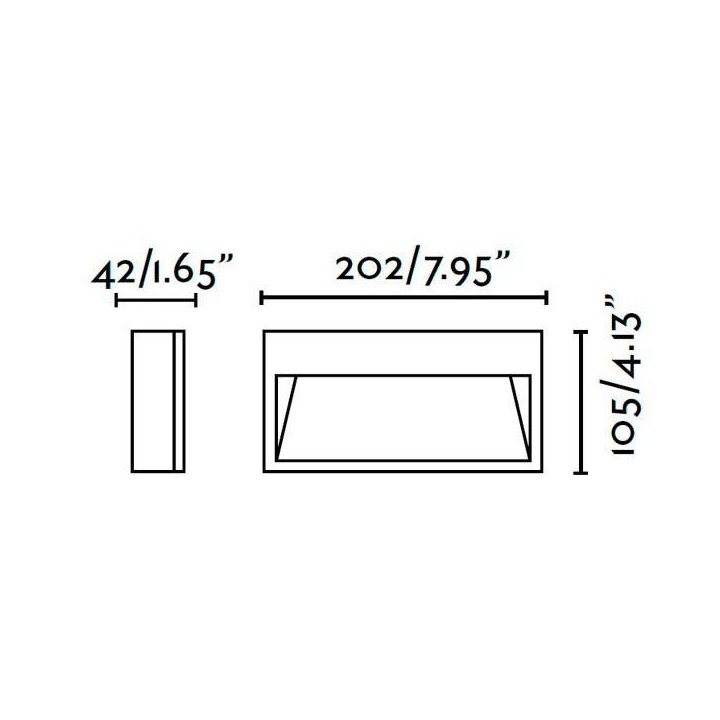Aplique de Exterior LED Faro PATH gris oscuro