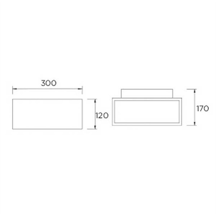 Aplique de Exterior LED 39W Leds C4 AFRODITA 3000K 4198 lm Gris Urbano