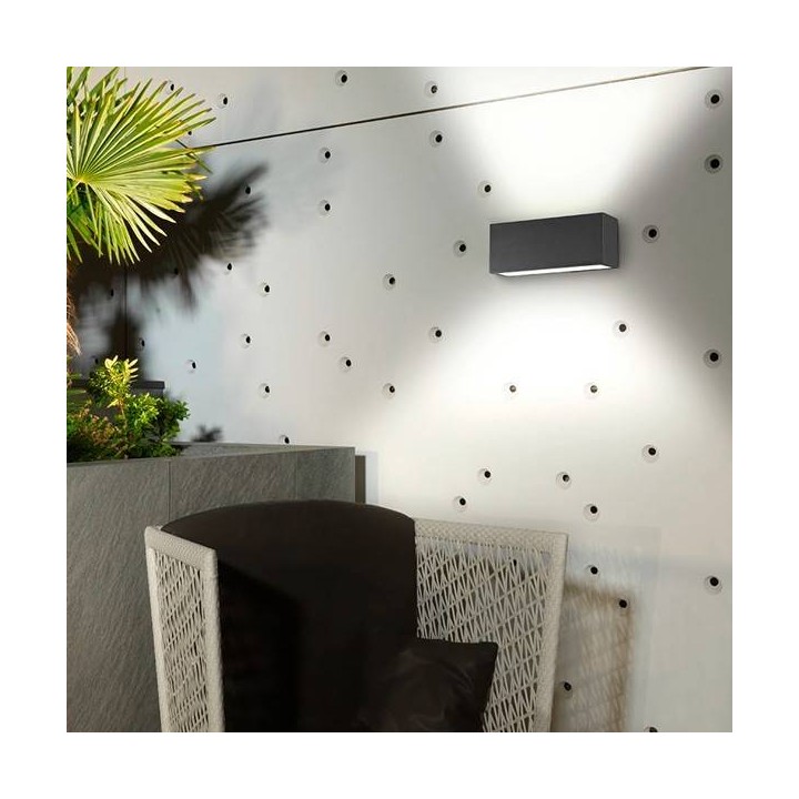 Aplique de Exterior LED 19W Leds C4 AFRODITA 3000K 2120 lm Gris Urbano