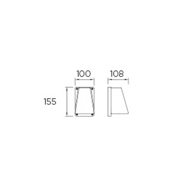 Apliques de Exterior GU10 Leds C4 HAMMER Gris Urbano