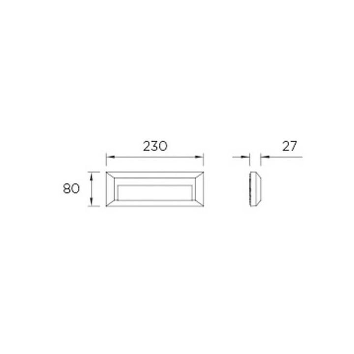 Apliques de Exterior LED 3W Leds C4 KÖSSEL 4000K Blanco / Gris / Gris Urbano