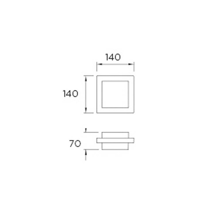 Aplique / Plafón de Exterior LED 3,5W Leds C4 JET 3000K Gris