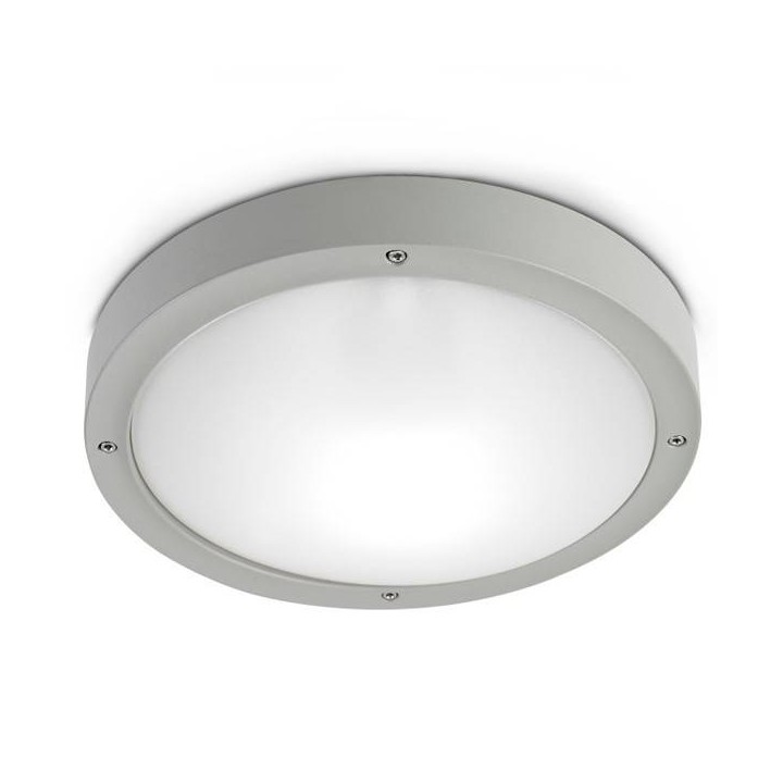 Apliques de Exterior E27 Leds C4 BASIC Aluminium Gris