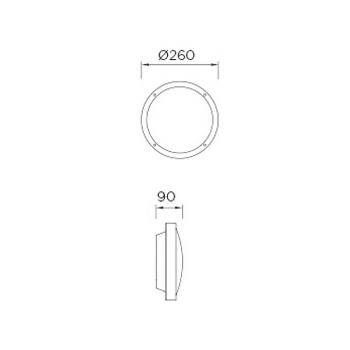 Apliques de Exterior E27 Leds C4 BASIC Aluminium Gris