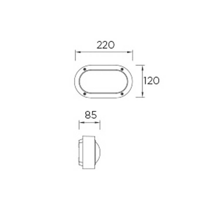 Aplique de Exterior E27 Leds C4 BASIC Aluminium Gris