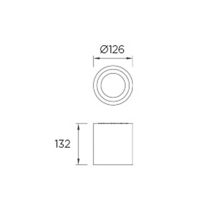 Plafón de Exterior LED 12W Leds C4 COSMOS 3000K Gris