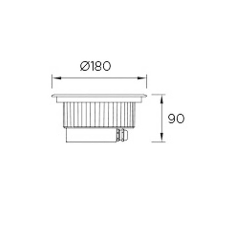 Lámpara Empotrable LED 9W Leds C4 GEA 3000K AISI 316 Circular Ø18 cm