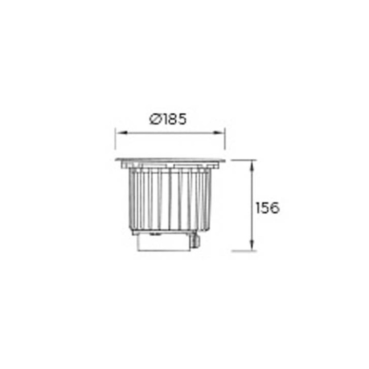 Lámpara Empotrable LED 16W Leds C4 GEA 3000K AISI 316 Asimetrica Ø18,5 cm