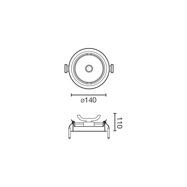 Faro MINI-OPTIC Empotrable gris LED CRI95 17/24W 3000K 56° 1920/2615 lm