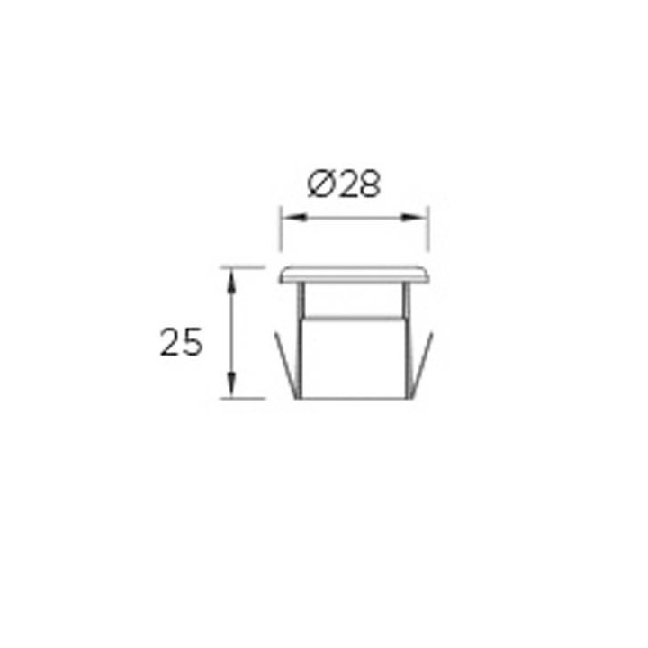 Lámpara Empotrable LED 1W Leds C4 GEA 3000K Ø2,8 cm AISI316