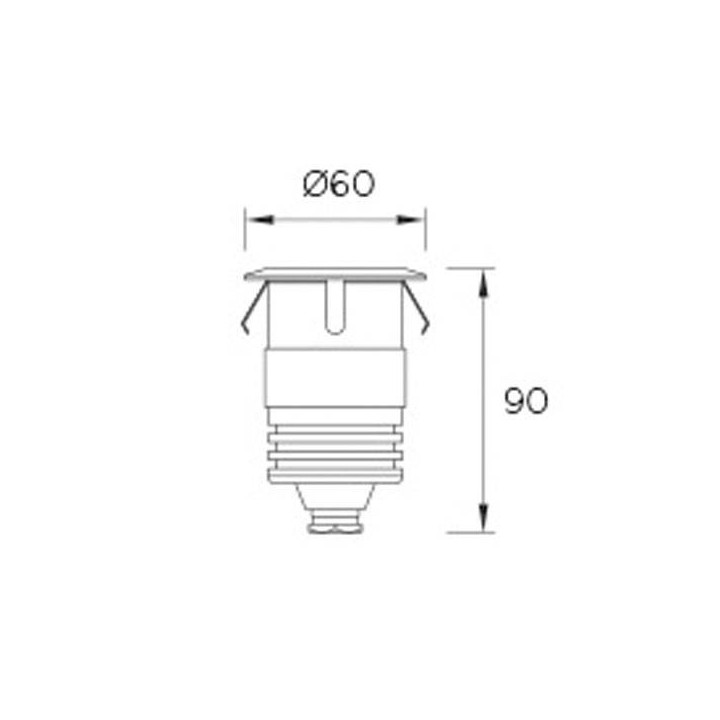 Lámpara Empotrable LED 1W Leds C4 GEA Ø6 cm 220V