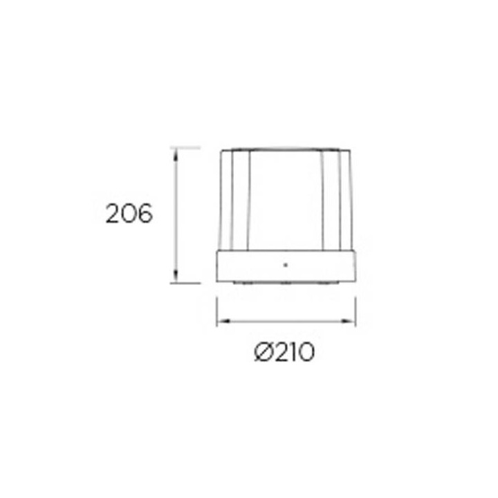Sobremuro LED 16W Leds C4 COMPACT 3000K 20 cm Gris Urbano