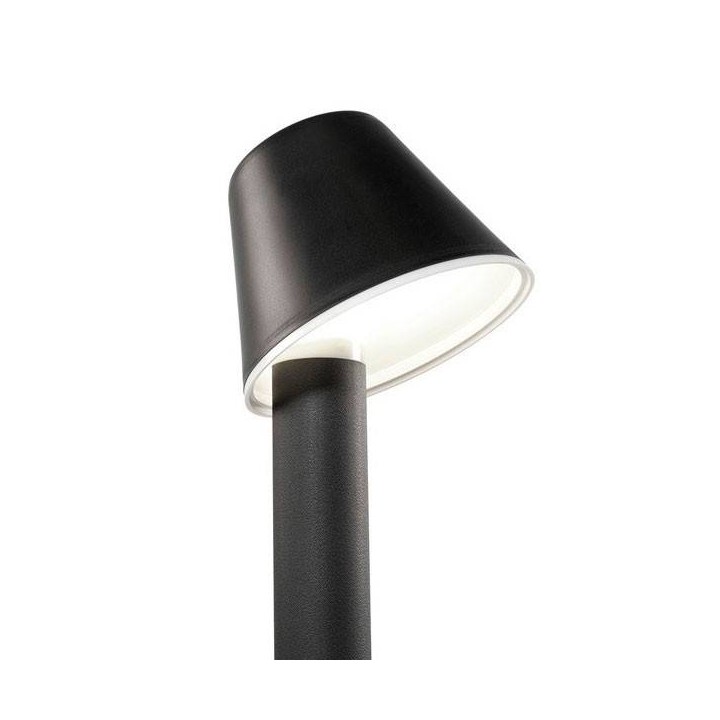Balizas de Exterior E27 Leds C4 SMILE 1,1m Basculante Negra