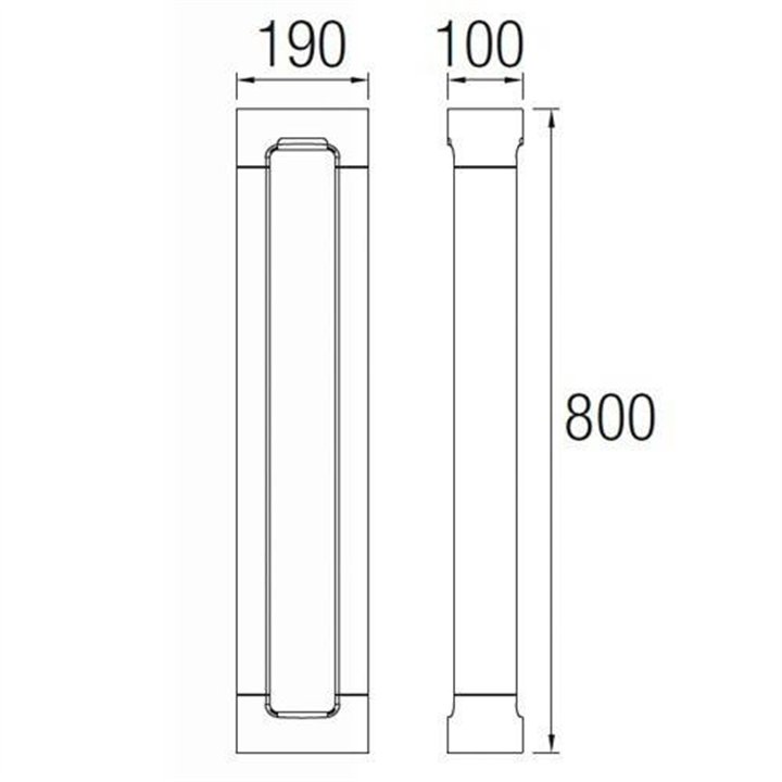 Balizas de Exterior LED 8,7W Leds C4 MÜLLER 3000K 80 cm Gris Urbano