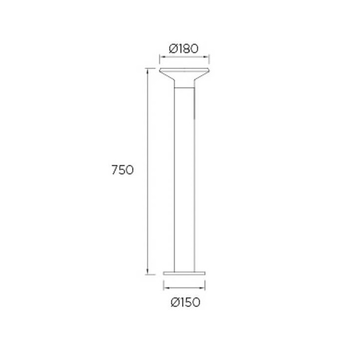 Balizas de Exterior LED 7,5W Leds C4 SPACE 3000K 75 cm Gris Urbano