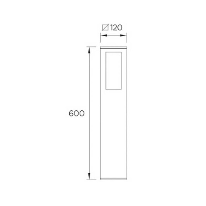 Balizas de Exterior GU10 Leds C4 WAY 60 cm Basculante Gris Urbano