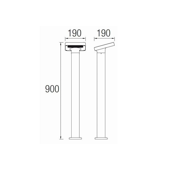 Balizas de Exterior LED 8W Leds C4 PILE 3000K 75 cm Gris