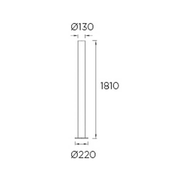 Columna farolas Leds C4 LYON 1,81 mts Gris