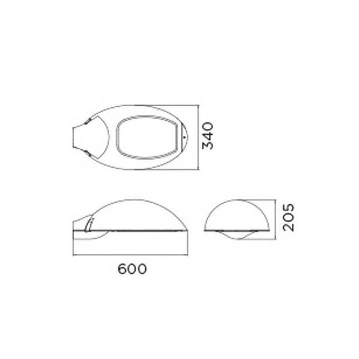 Cabezal farolas LED 45W Leds C4 ELIPSE 4000K 4379 lm Gris Urbano