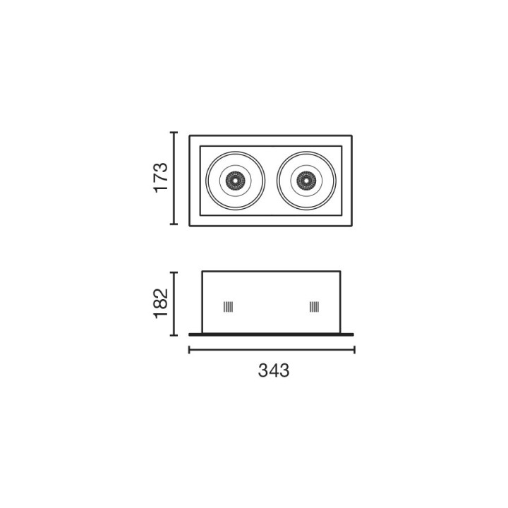 Faro COLIN-2 Empotrable gris QR-111 50W