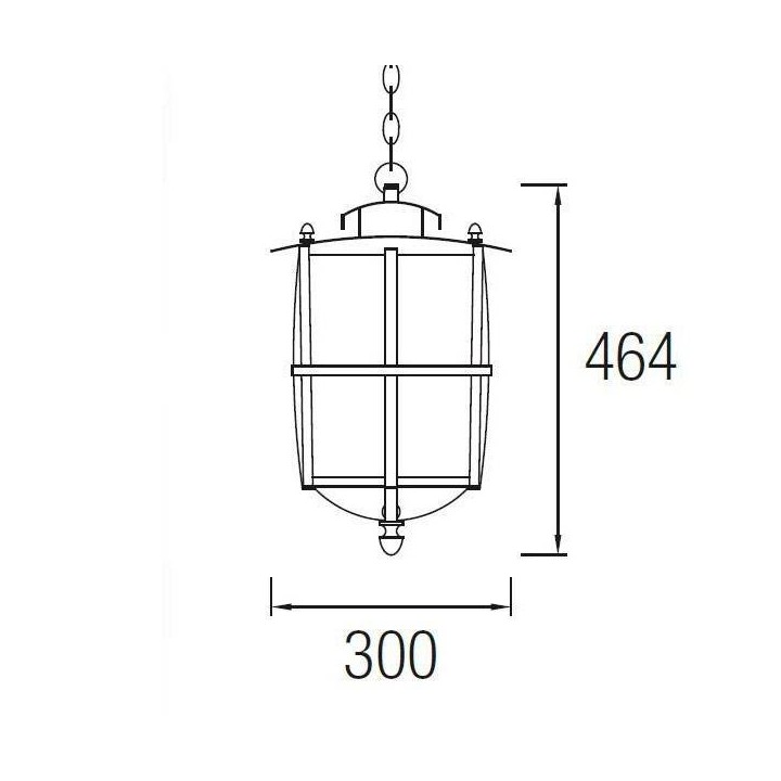 Lámpara colgante de Exterior E27 Leds C4 RUSTICA