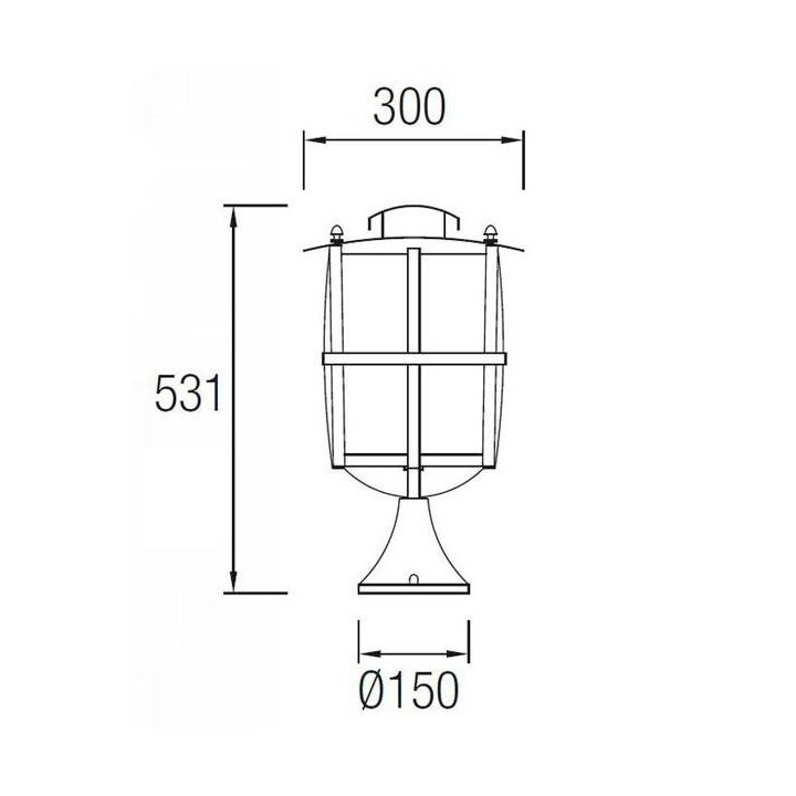 Lámpara Sobremuro E27 Leds C4 RUSTICA