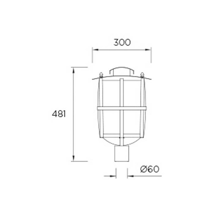 Cabezal de Farola E27 Leds C4 RUSTICA