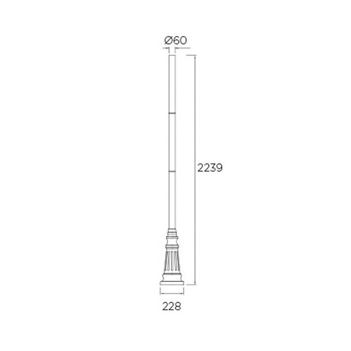 Columna farolas Leds C4 RUSTICA 2,24 mts Marrón Oxido