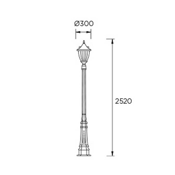 Columna farolas Leds C4 GALATEA Marrón Oxido
