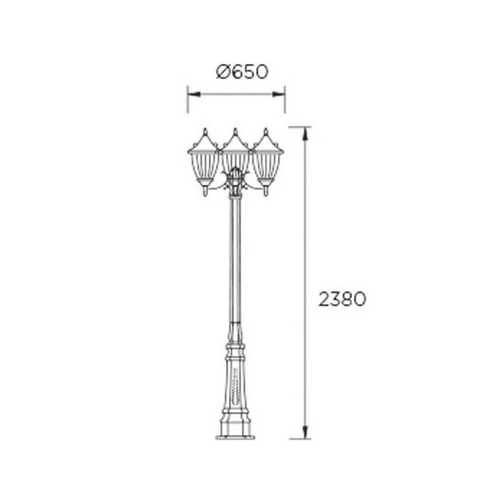 Columna farolas Leds C4 GALATEA Marrón Oxido
